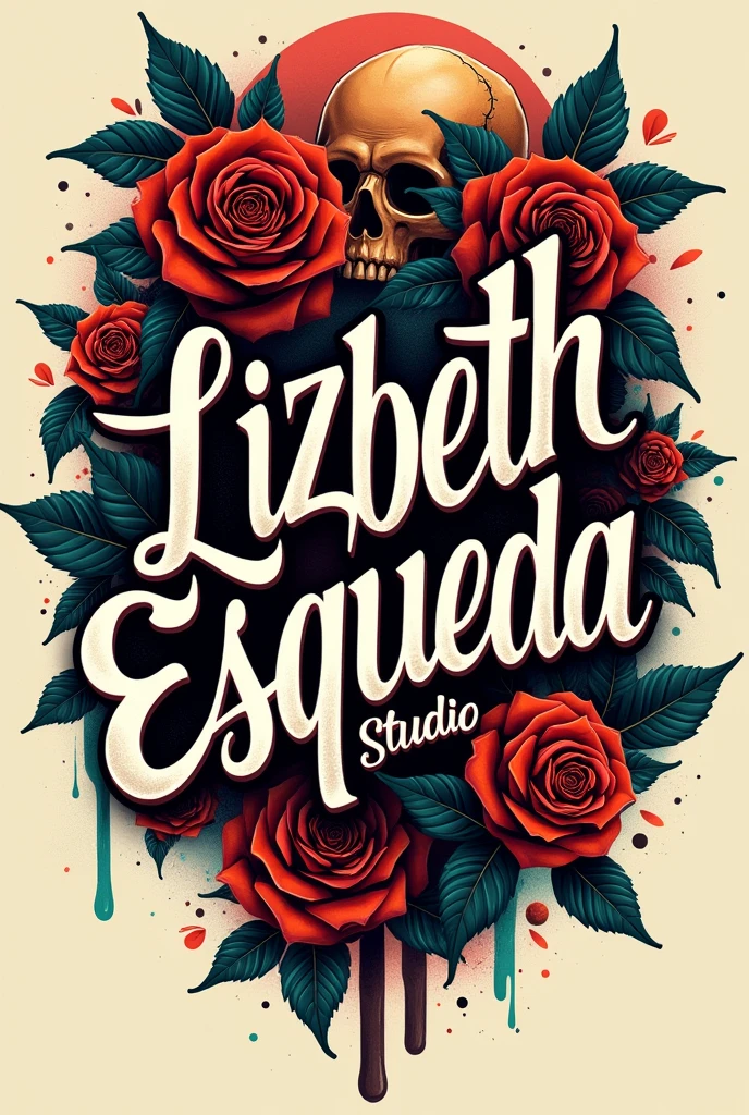 A logo for a tattoo shop that says "Lizbeth Esqueda Studio"