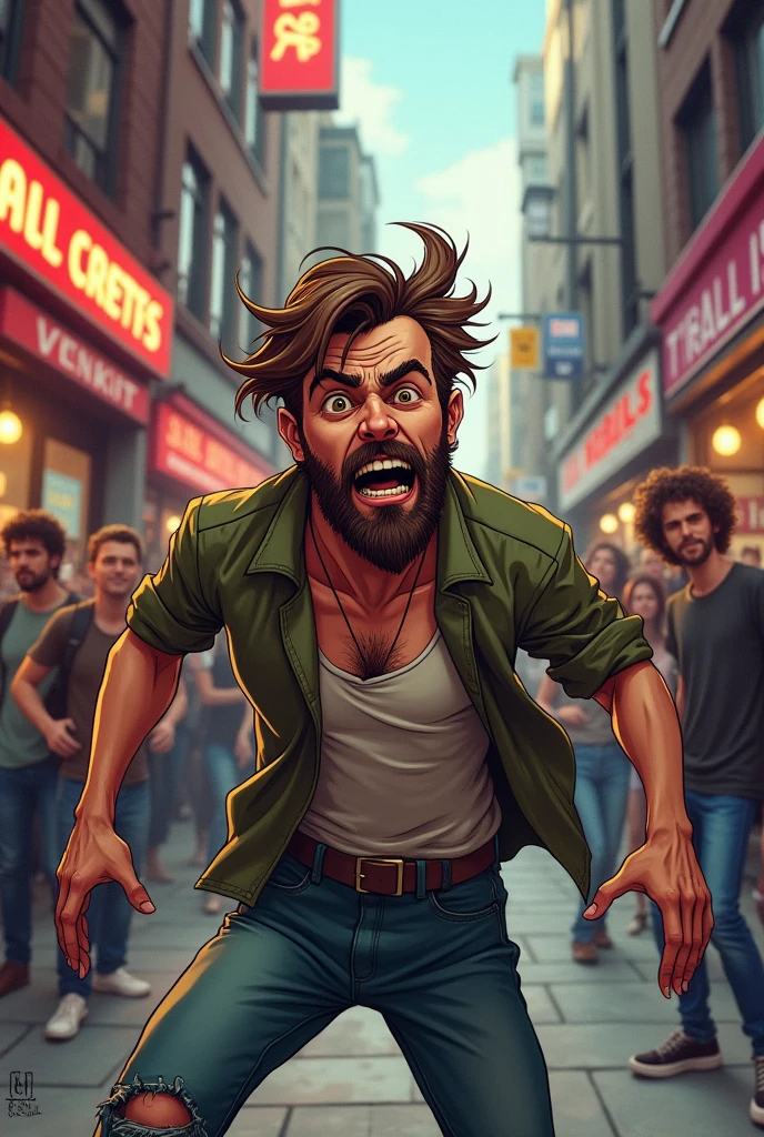 A man getting kicked in the testicles