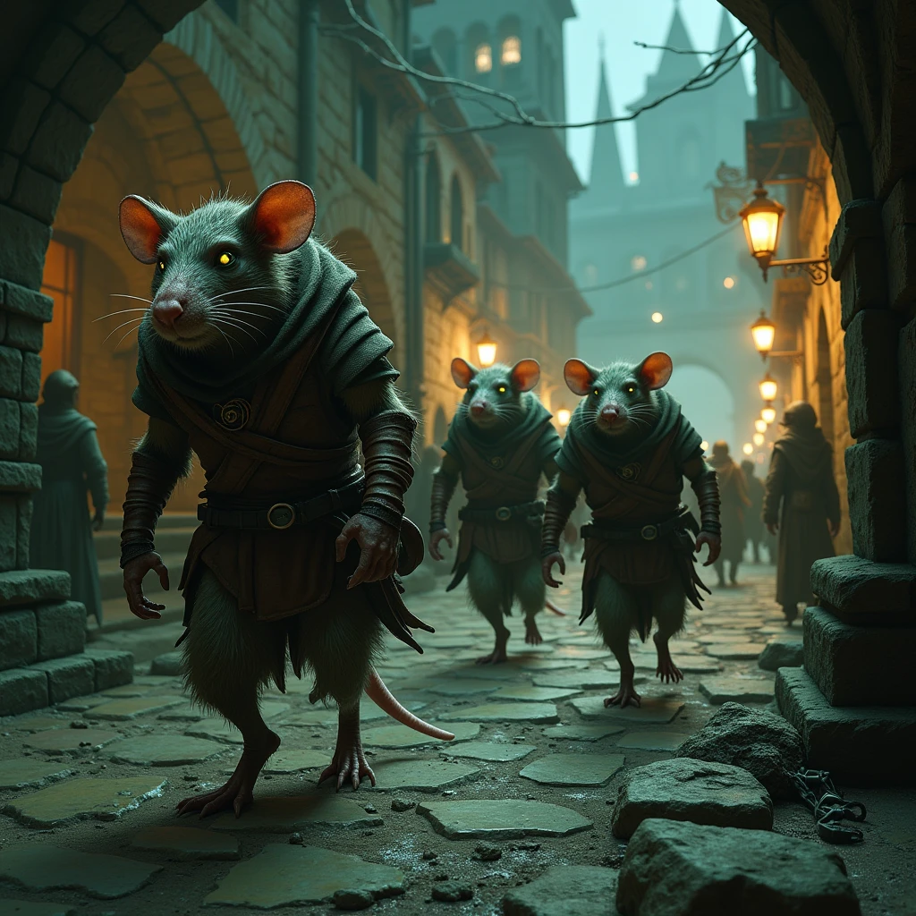 Rat-men crawling out of the sewers、Dungeons&Dragons