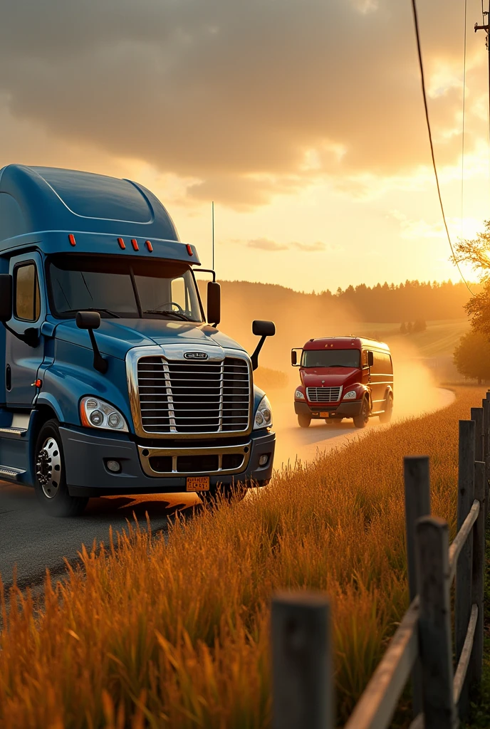 In a small rural town, There was a major accident involving a truck and a van..