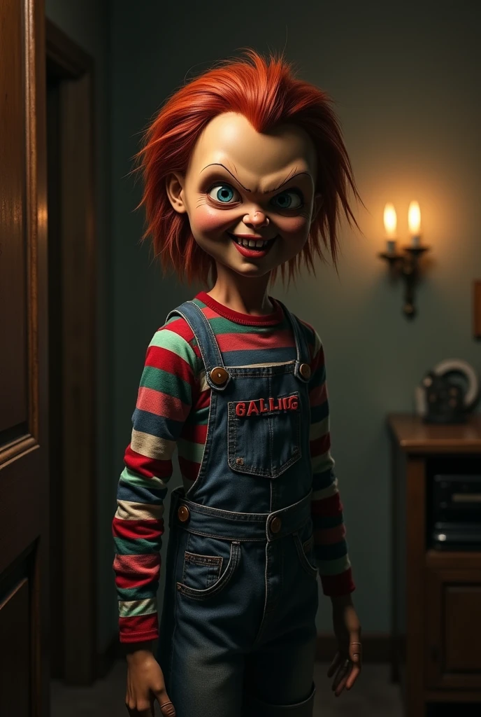 Create an image of Chucky that is very thin.