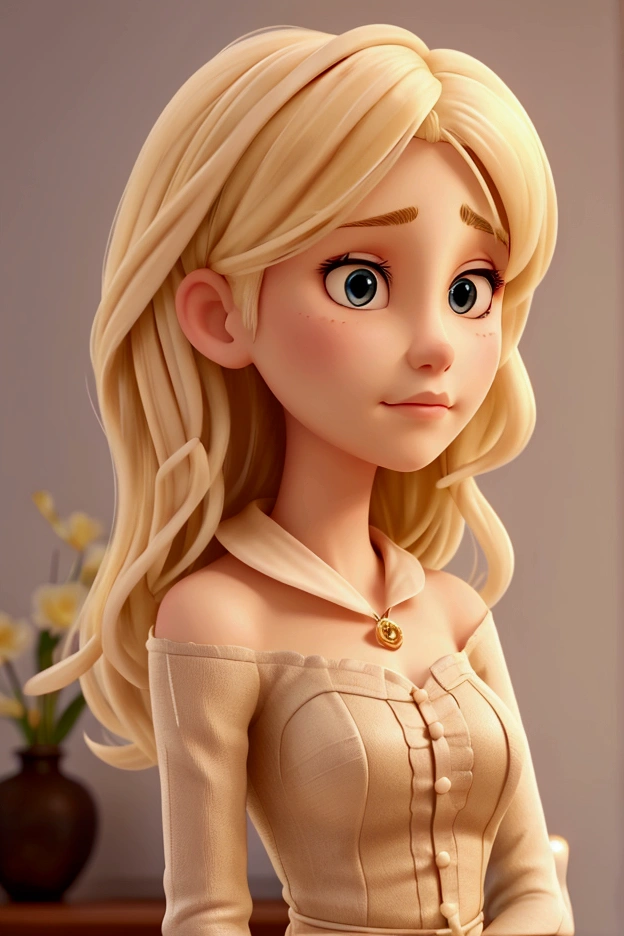 beautiful blonde sad woman