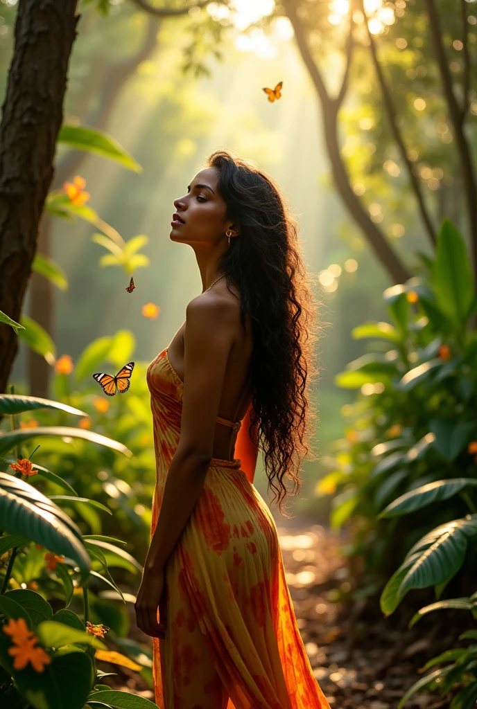 A naked Brazilian woman
