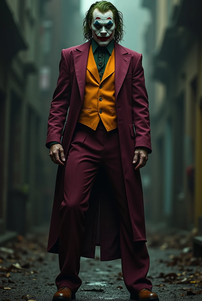 The Joker  as a realistic human man, (masterpiece), best quality, hyper-detailed, (((????, ??????, full body shot, muscular ????-????-legs, ??????????, big ????, legs spread, dripping wet, high quality fingers, normal hands, detailed
