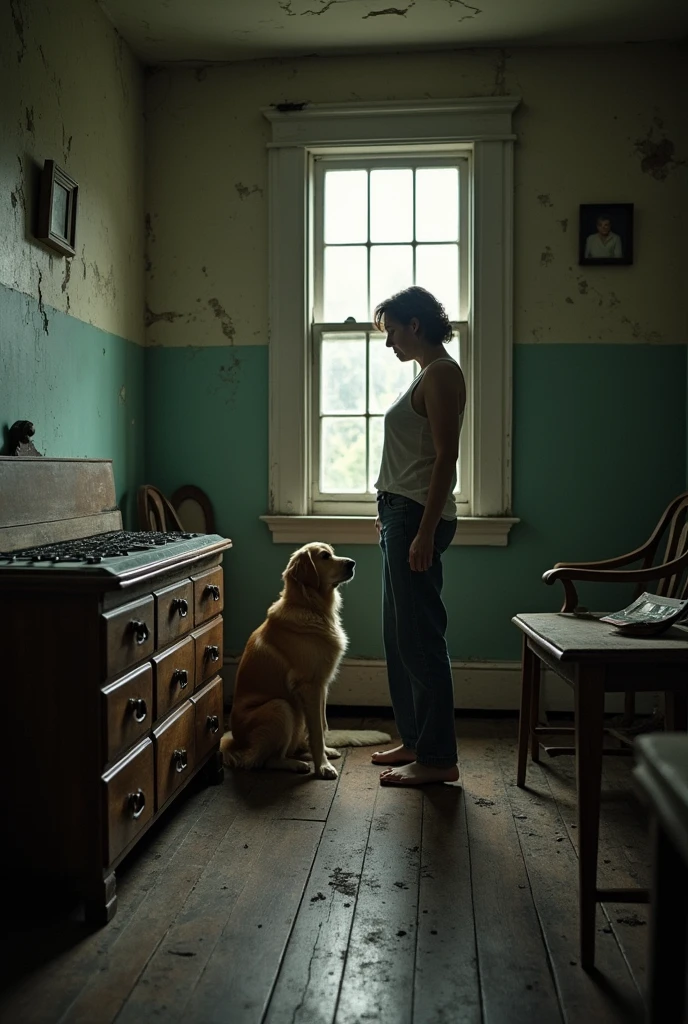 A woman and her ... in the sad house