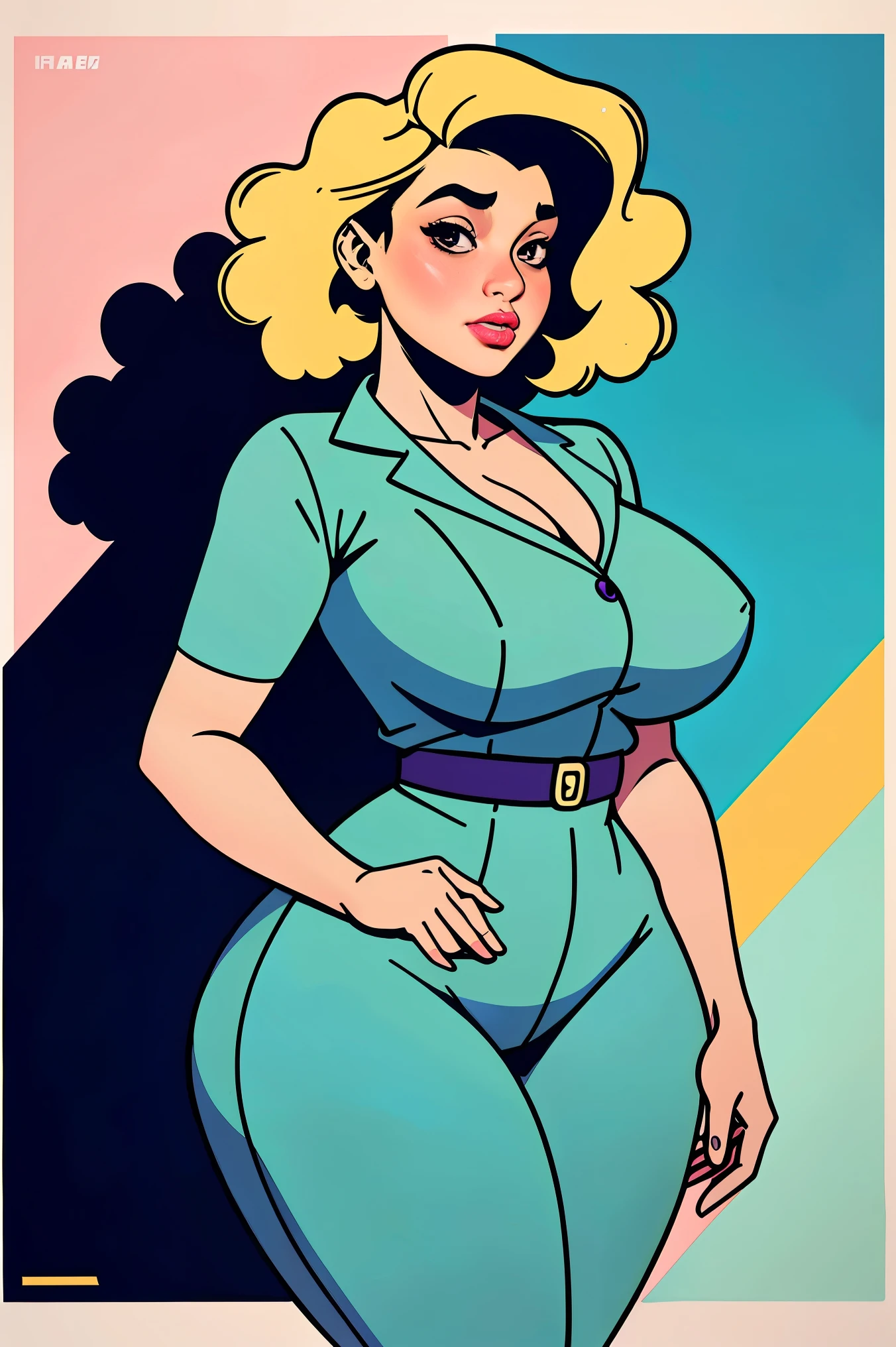 Youngh, 80s fashion look, in digital illustration style, arte pin-up, lois van rossdraws, artwork style : Ilya Kuvshinov, DeviantArt Artstation CGScosiety, stunning digital illustration, Soda themed girl, beautiful retro art, just a joke, milkshake, matte digital illustration, glossy digital painting, ((Curvy Body)) microbiquini