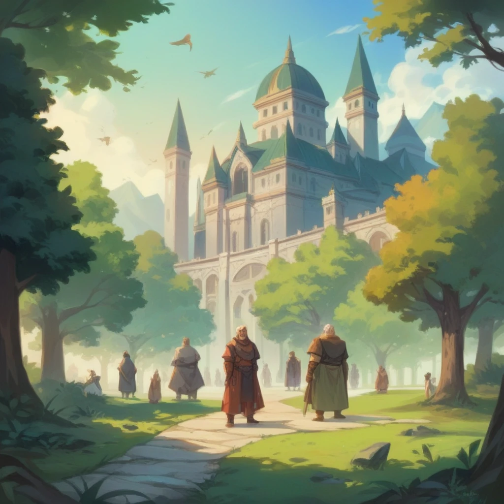 world, Fantasy, with many kingdoms and trees and cities