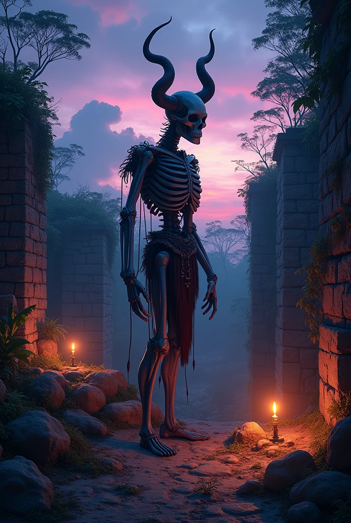 God may Ah puch
Without horns
With a skull