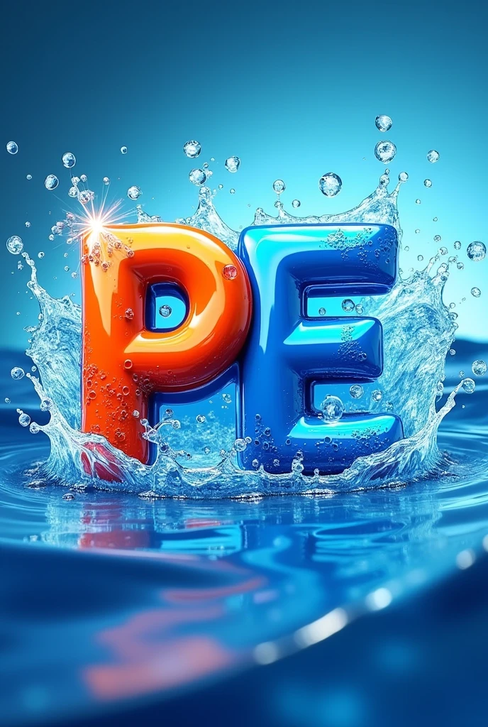 Car wash logo with the letters P and E
