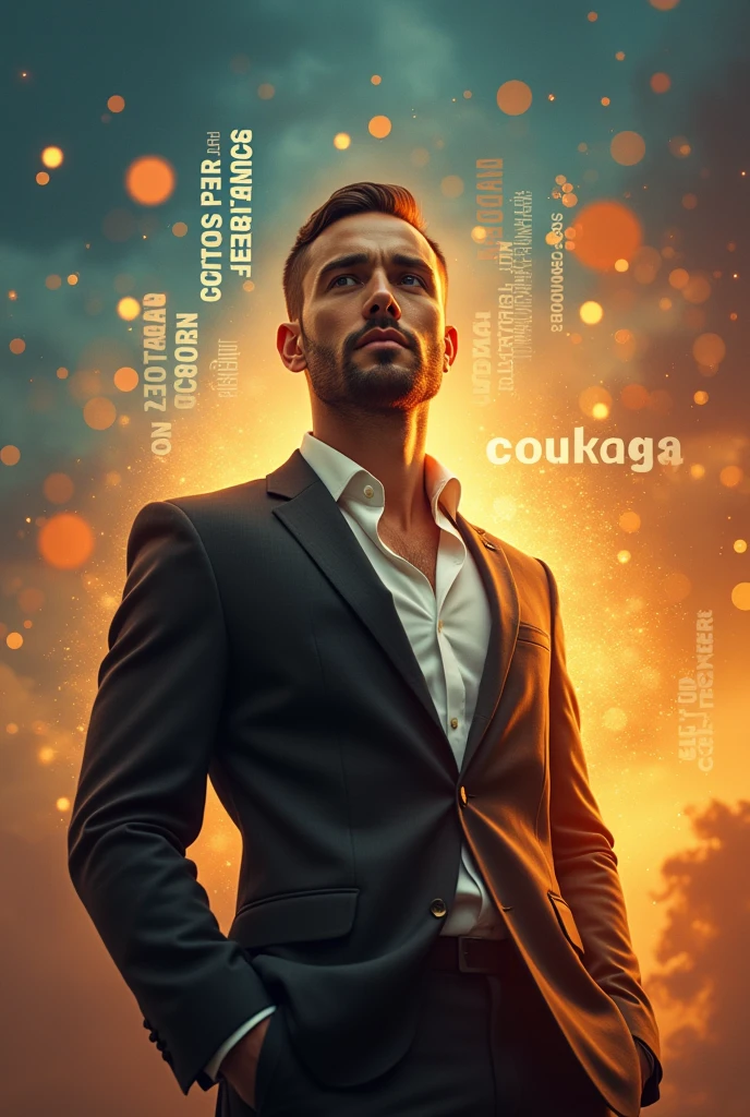 A striking image about "Words that inspire" alpha man