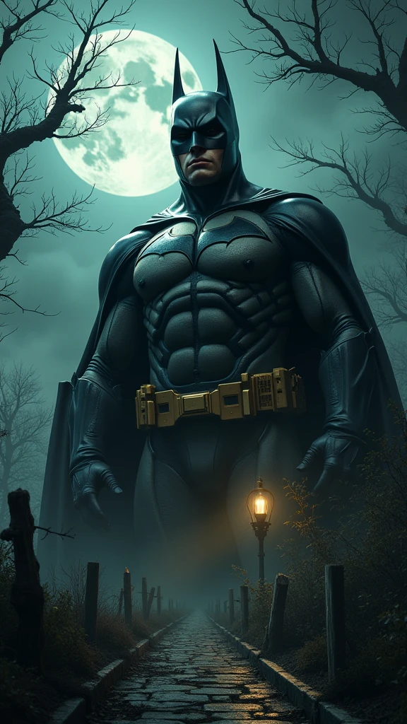 quality\(8k,wallpaper of extremely detailed CG unit, masterpiece,hight resolution,top-quality,top-quality r,hyper realisitic,increase the resolution,RAW photos,best qualtiy,highly detailed,the wallpaper,cinematic lighting,ray trace,golden ratio\), BREAK , Batman Spooky House