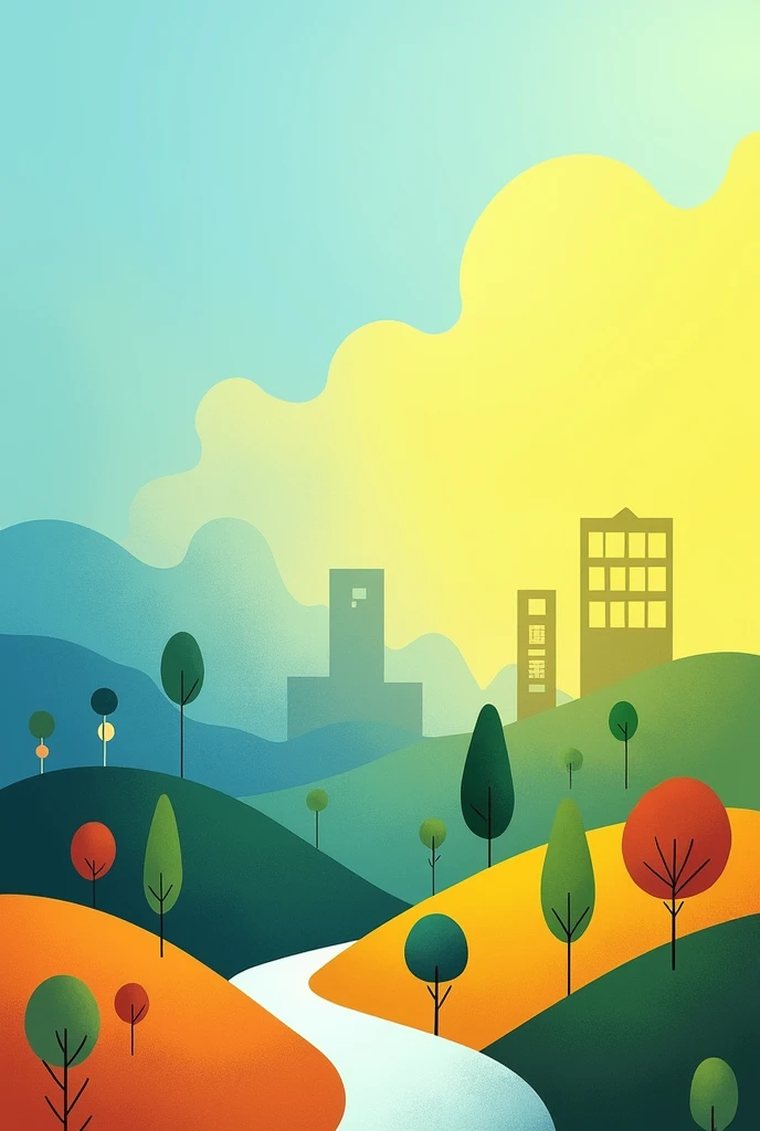 Shapes and planes:
Make a background from colored planes. On this background draw natural and artificial shapes super easy to draw elementary