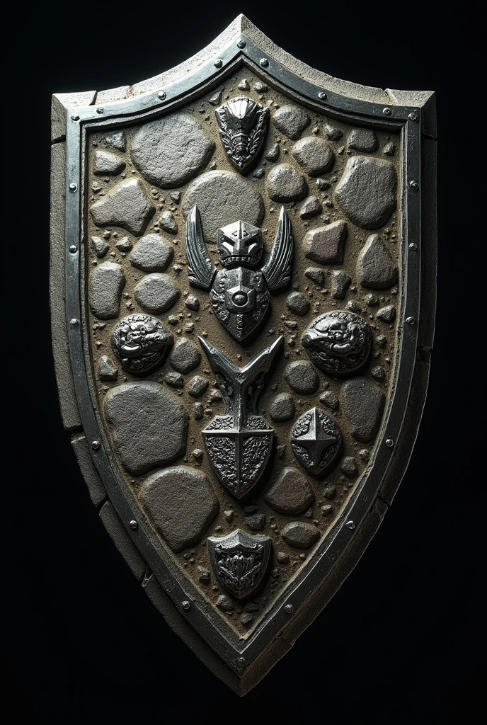 stone shield (name: knight's cobblestone) (without a landscape)