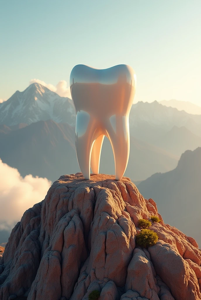 A logo
A combination of a tooth on Mount Sinai