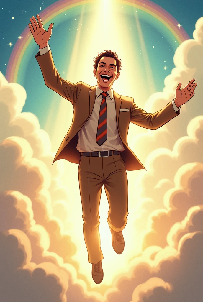 Silvio Santos going to heaven, em formato de desenho