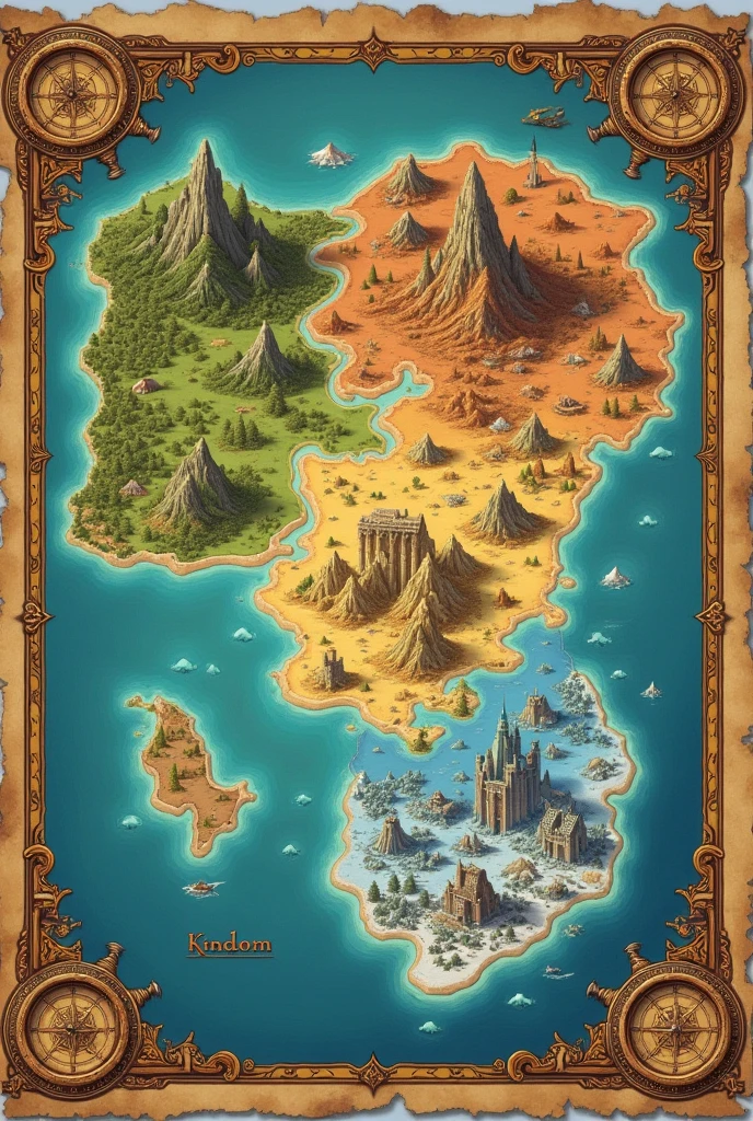 A map of the four Kingdoms.