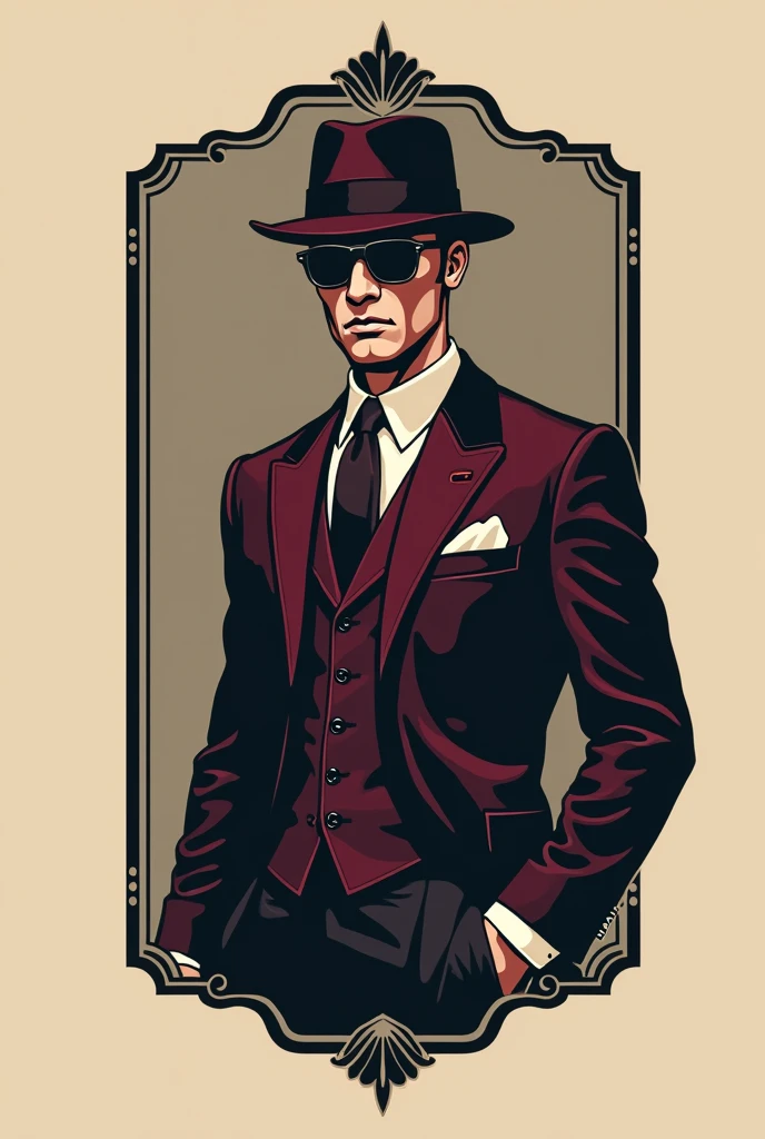 Give me a logo for a clothing store that includes the store name which is "Mr. Vintage Vibe"
With an urban style and a mafia style with few colors and the designs are more lines., without cities that don't look retro