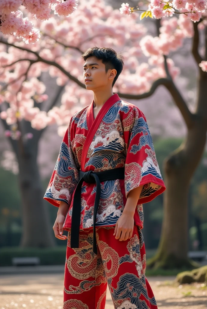 teenage man, kimono, Karate
