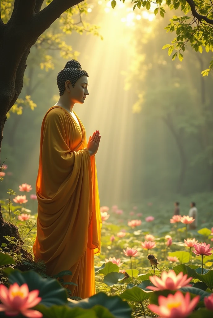 Buddha stood calmly, patiently listening to the man’s abuses. There was no sign of anger or agitation on his face. Seeing Buddha’s peace and patience, the man became even more enraged and continued to hurl more insults. However, Buddha remained unmoved and did not respond. Eventually, the man grew tired and fell silent.