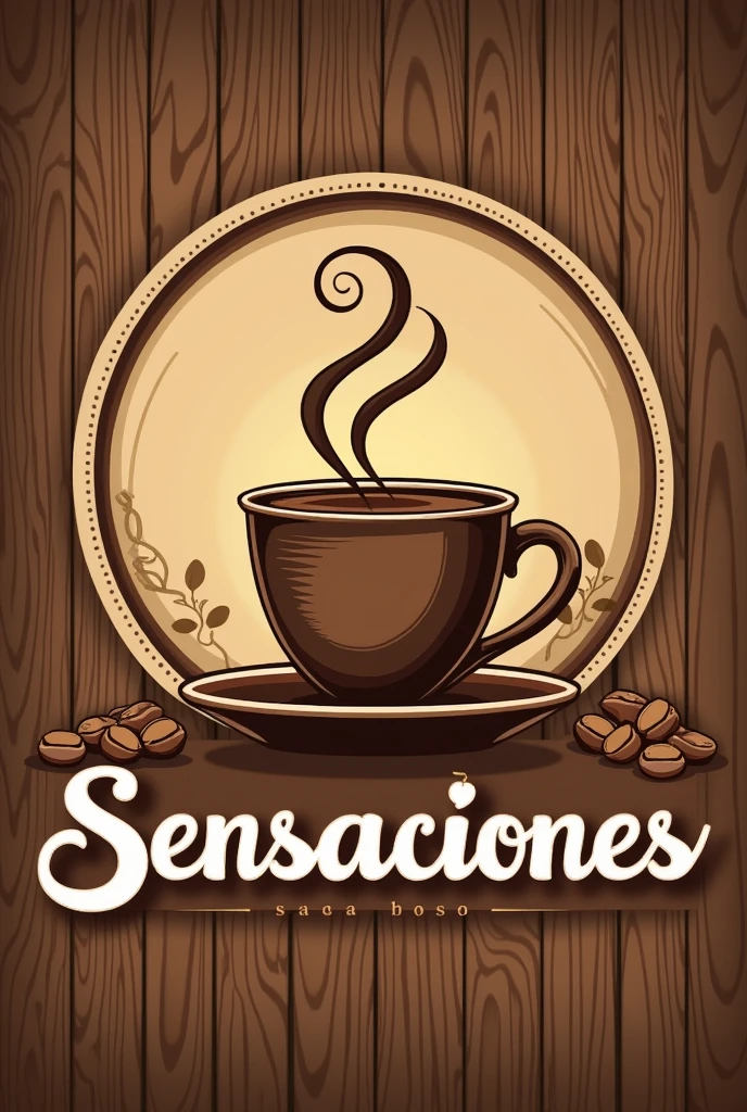 Coffee Shop Logo with the name Sensaciones 