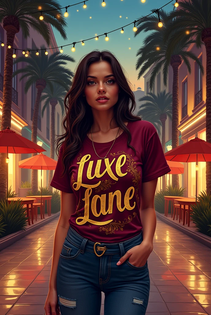 Shirt print that says luxe lane