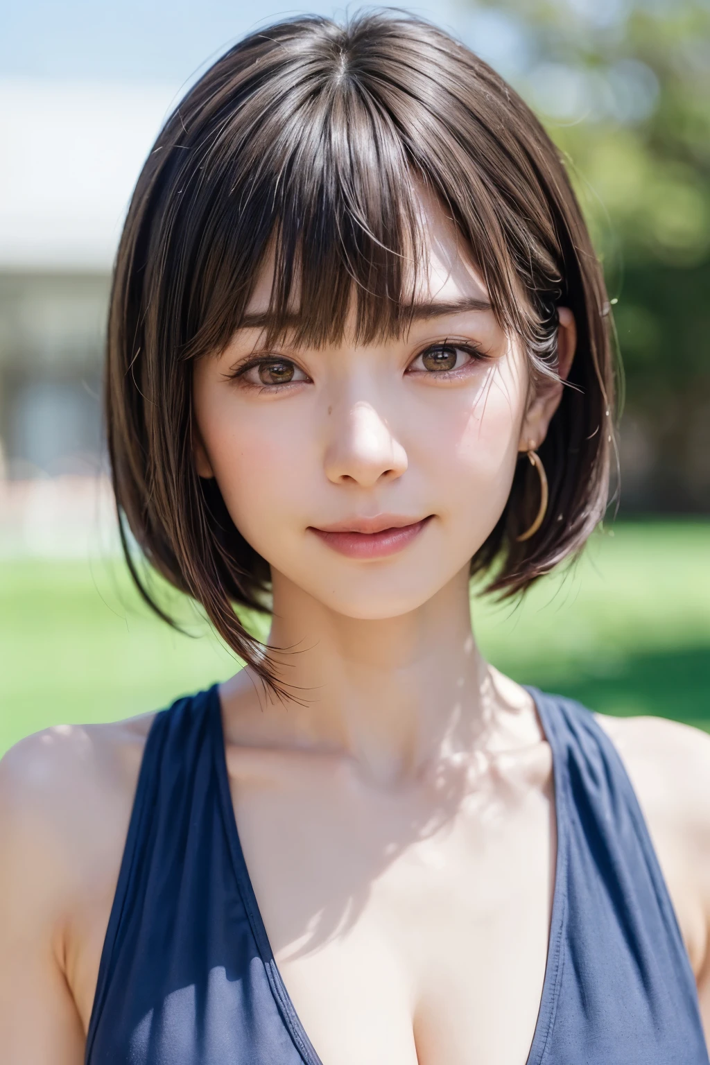 (software:1.8、masterpiece, Highest quality),1 person, alone, hyper Realistic, Realistic,Realistic, Looking at the audience, Light brown eyes:1.4,Brunette Short Bob Hair with highly detailed shiny hair, Brightly colored winter clothes, Lepangas:1.4), Outdoor, Mouth closed, Upper Body、big chest eye、eyelash、{Hugeな|big chest|Hugeなな|Mega} whole :2, chestの谷間:2、(((big chest eye、Short Bob Hair、Highlights from Students、Looking at the audience、She is very beautiful and cute、Show me your ears、Long neck、smile、Close your mouth and smile、Bangs and beautiful teeth)))、Ideal body type、(Nothing is drawn、A very beautiful pure white background:1.6)、美しいLong neck:1.4、(({Huge|big|Hugeな|Mega} chest, chestの谷間:2、Upper Bodyは服を着ていない:1.6))、(((Portraiture:2)))、Perfect Anatomy