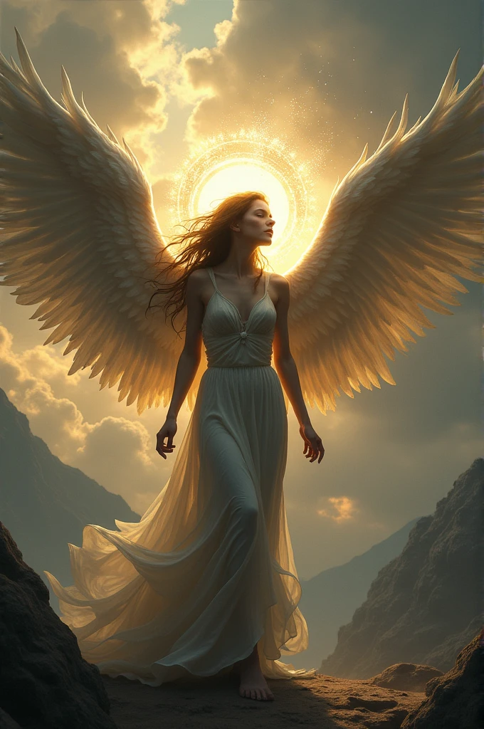 Draw an Angel transforming into a demon due to expectations