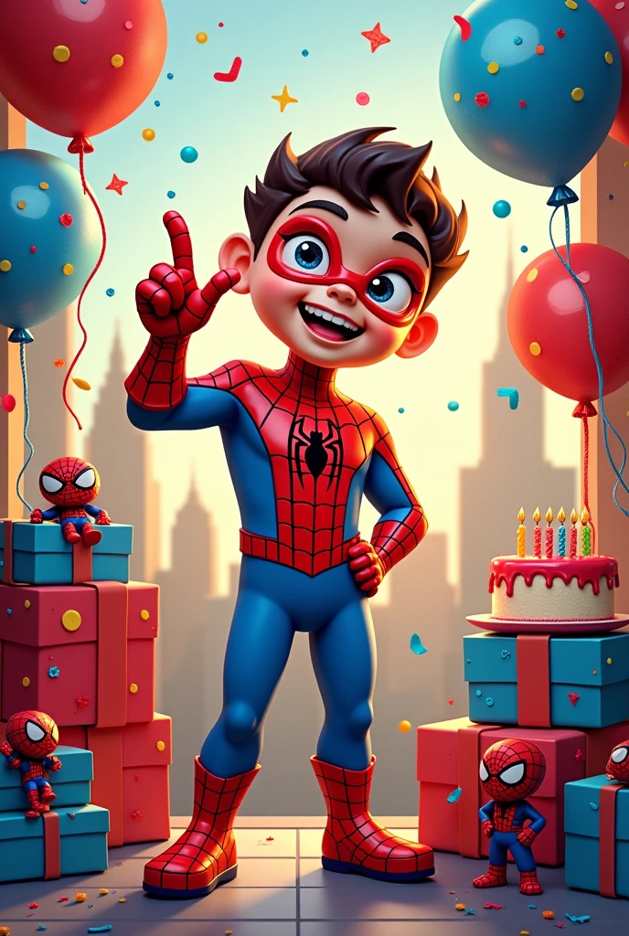 To make a written birthday figure of Anthony with a Spiderman theme.