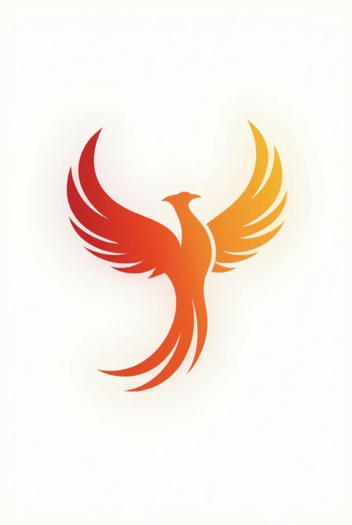 Minimalist logo with a phoenix