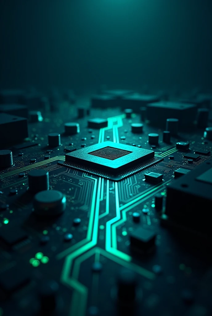 Deep drum and bass cover for a minimalist splash mix. 
A computer's motherboard 
dark
To subtly install a blade or several 