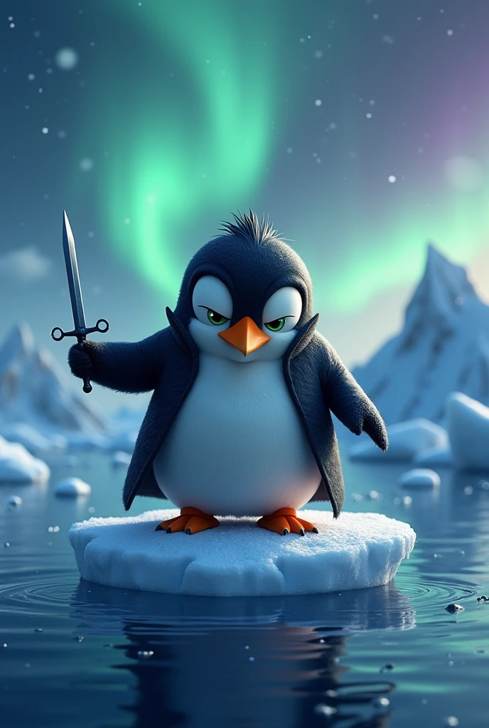 Animated image of a killer penguin