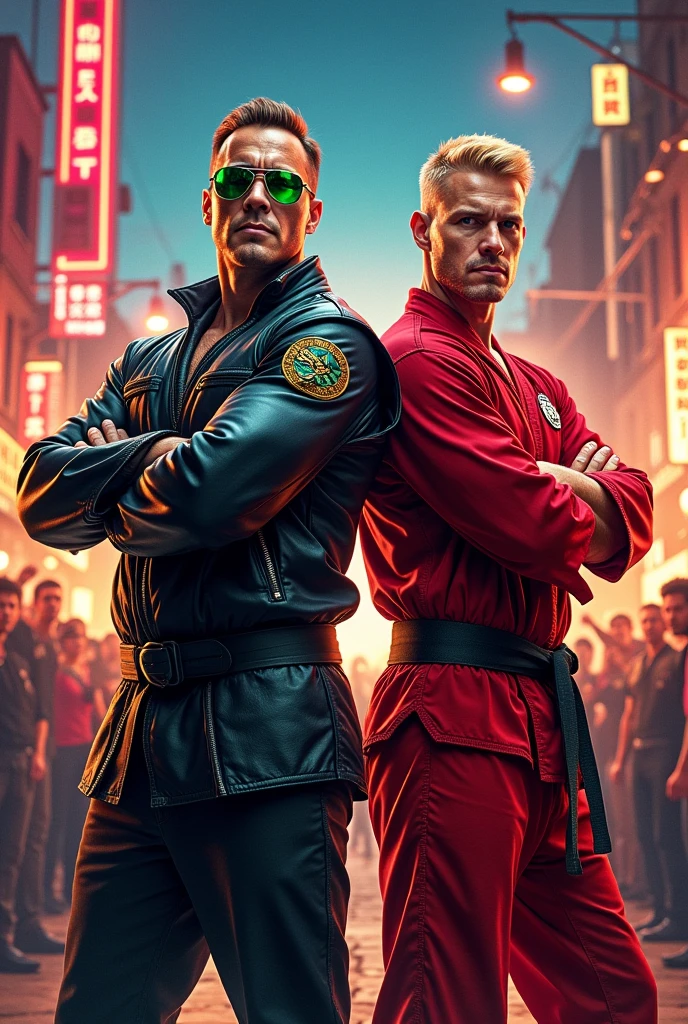 haz una imagen de Johnny cage con Ken masters