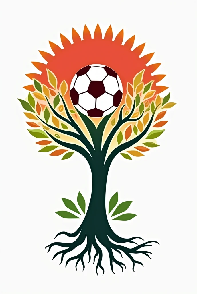 logo for a reception and training center for single mothers that involves these layers - Foundation, trunk, world cup, Roots, red lo, Dome