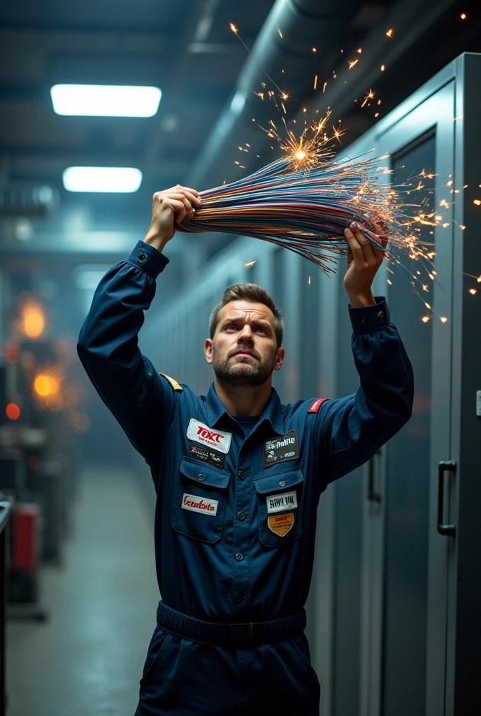 Drop fiber optic cable with anger