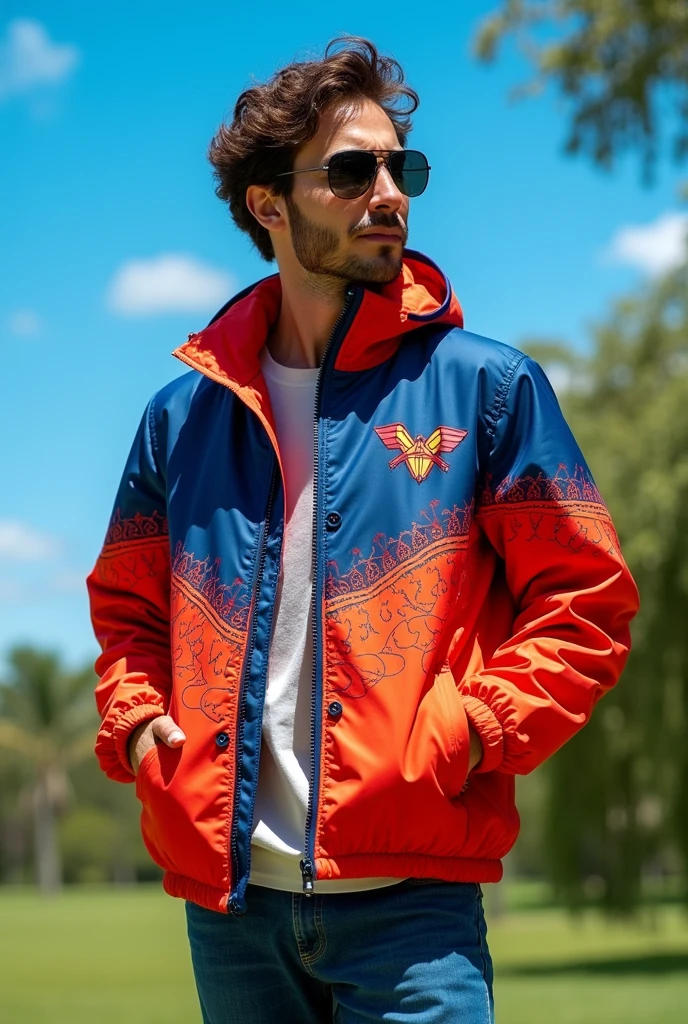Sun Jacket(object) red and blue 