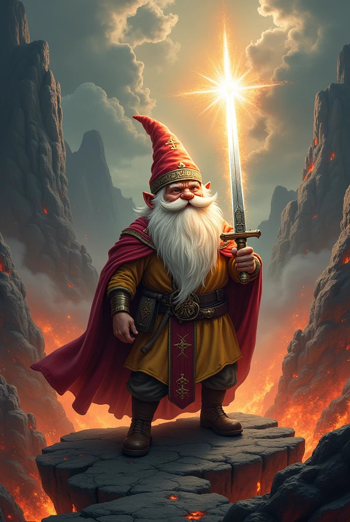 A Christian gnome destroying Lucifer's kingdom