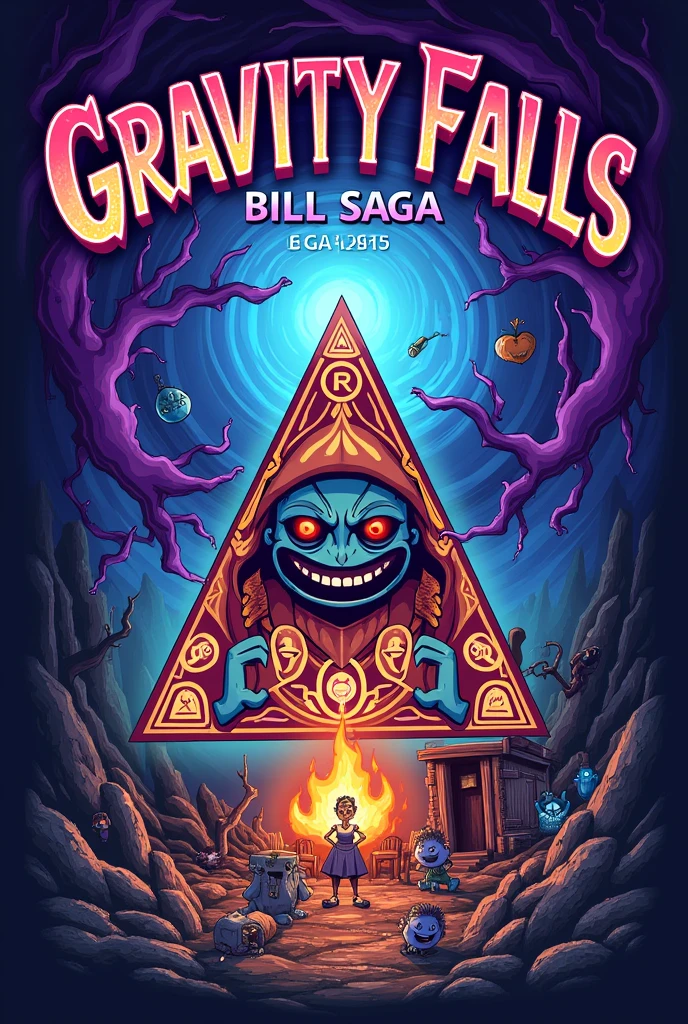 Make the cover of "Gravity Falls Bill Saga" 2025 Premiere