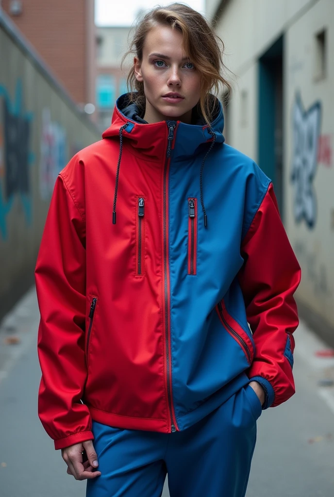 Solo Jacket(object) Red and blue