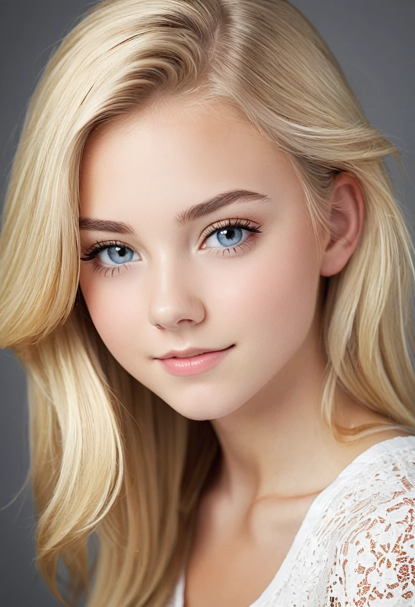 pretty blonde teen, portrait