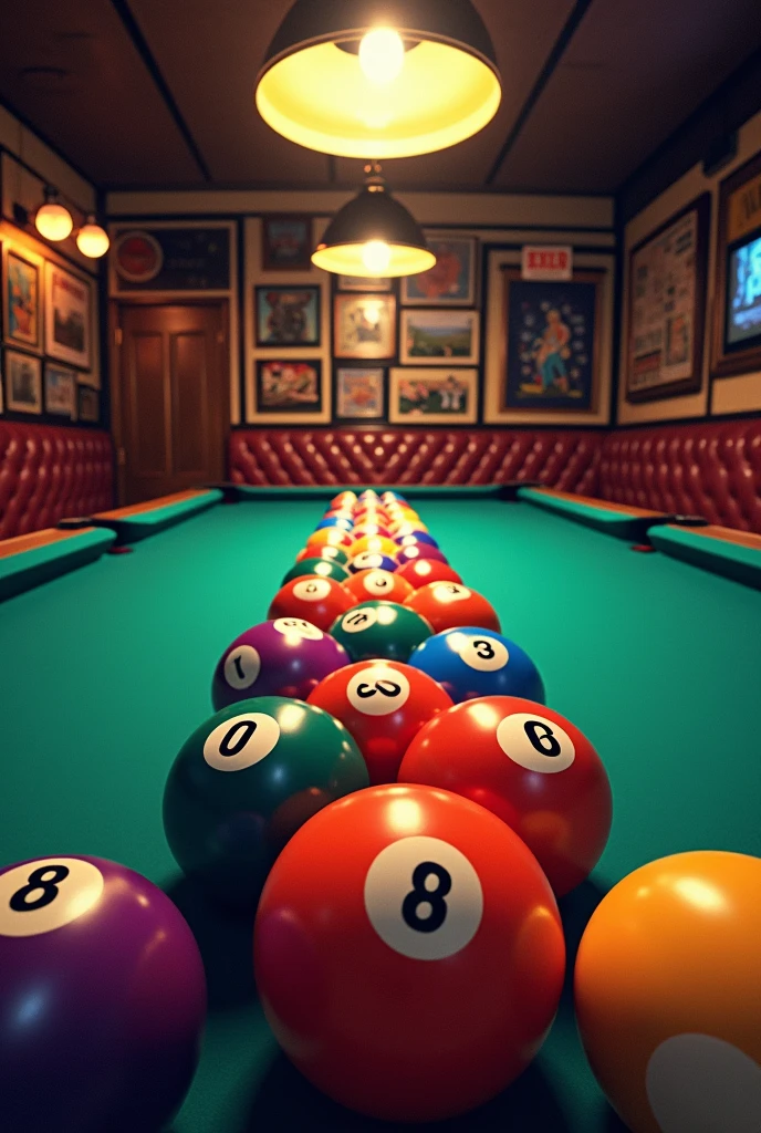 Pool ball to 1-100 in order
