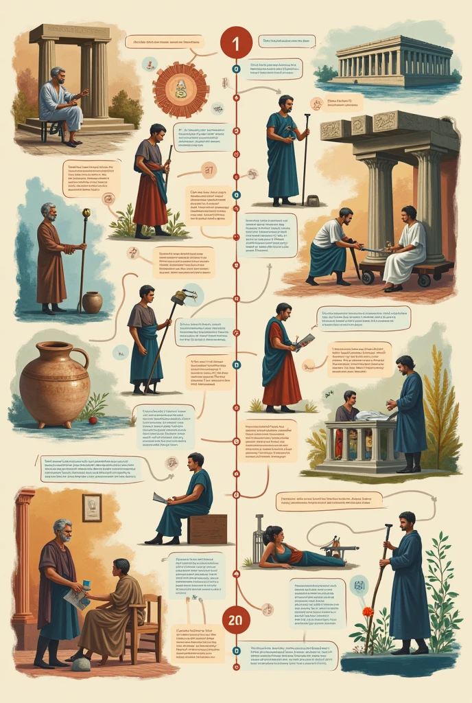 Create a timeline of the general history of physiotherapy