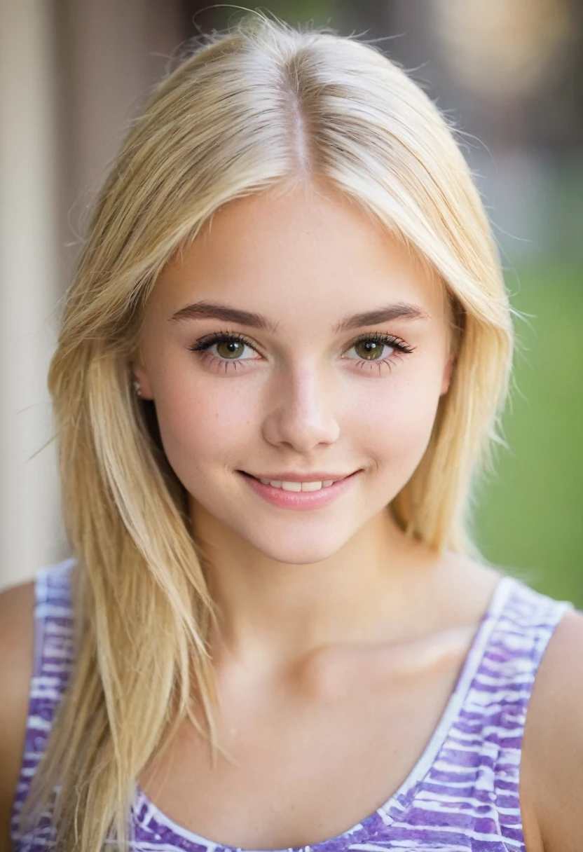 cute blonde , portrait