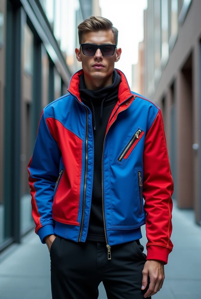 Solo Jacket(object) Red and blue 