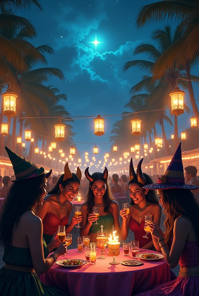 fiesta, demons, witches, alcohol 