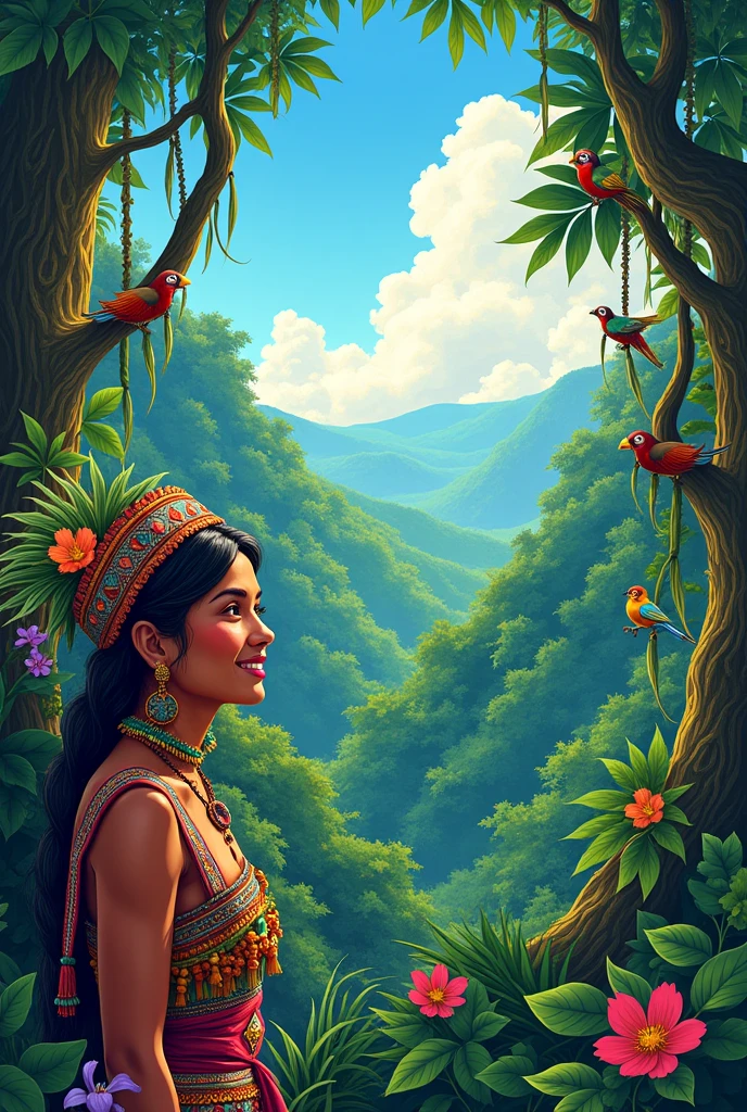 Create a simple drawing of the Amazon regions of Peru