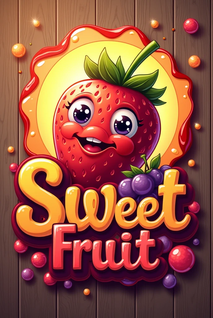 Generate a logo for a jam company called "sweet fruit"
