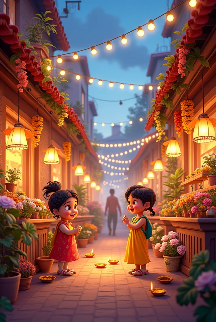 Imagine cartoon postar may shop happy dipawali, shop name shri lakshmi nursery