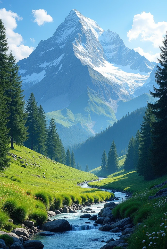 Mountain that represents purity,freshness