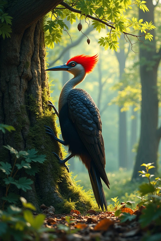 A giant woodpecker