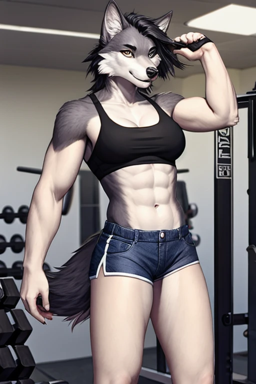 Wolf short shorts gym